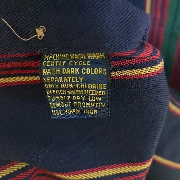 Vintage Colours by Alexander Julian Striped Button Down Shirt Large - Picture 5 of 6